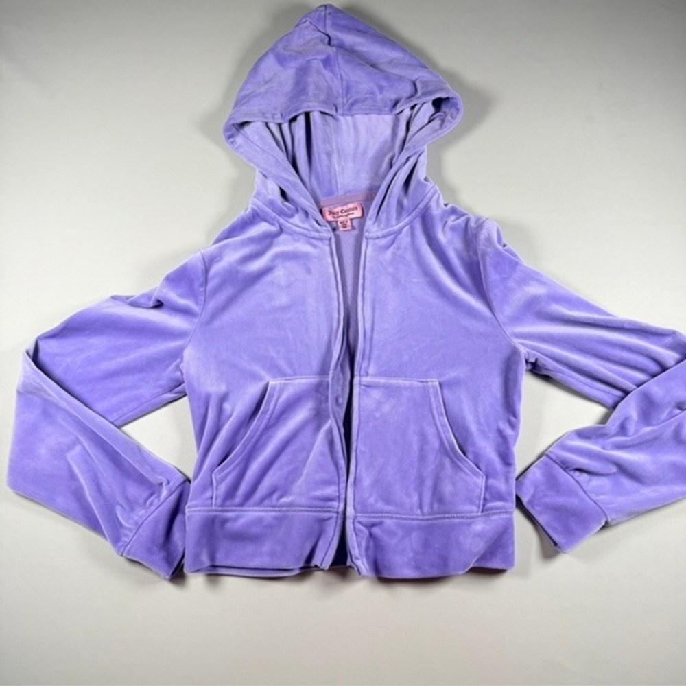 Juicy Couture Purple Velour Tracksuit Rhinestone Logo Hoodie Pants Set SEE NOTES